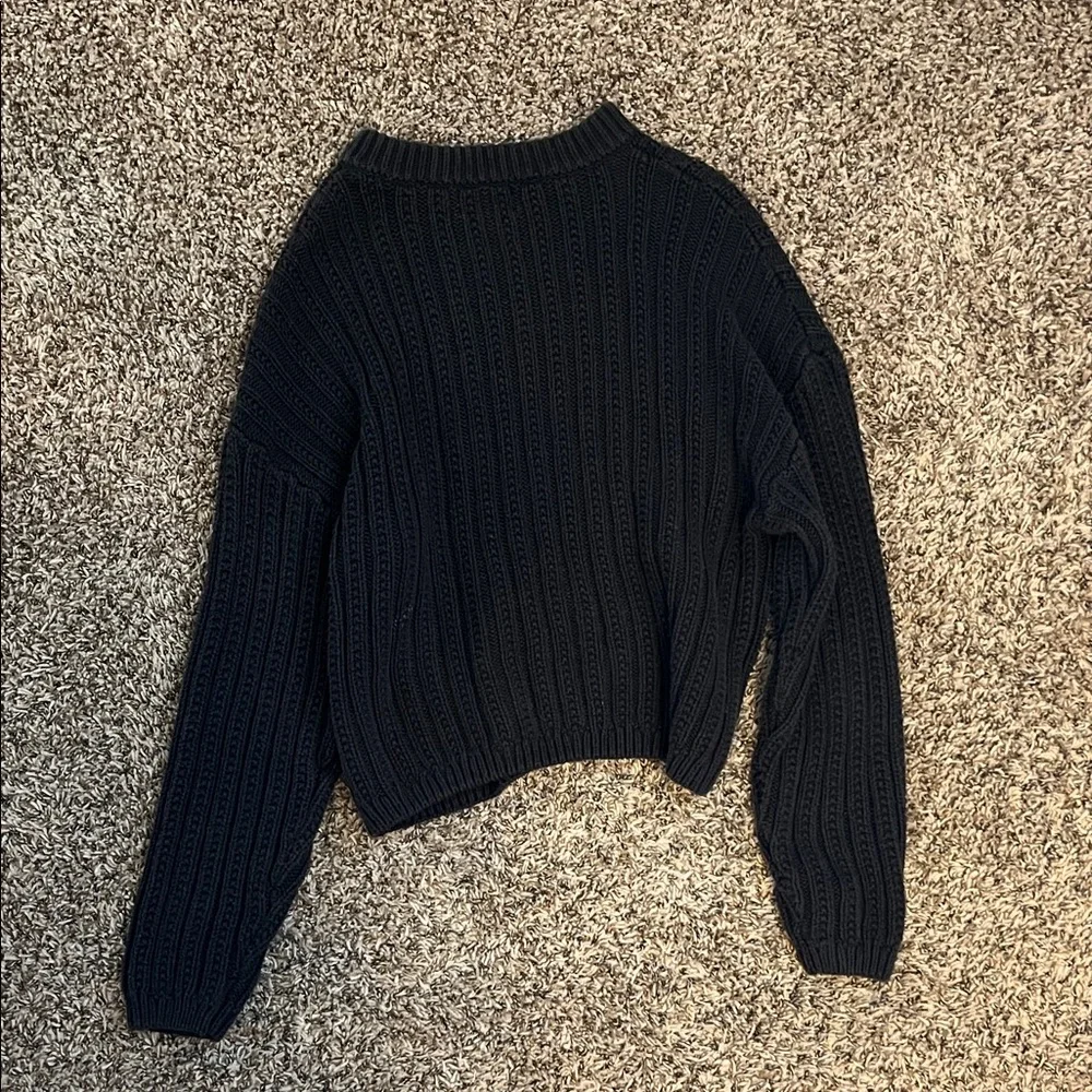 Universal Thread Black Ribbed Sweater - Picture 3 of 5